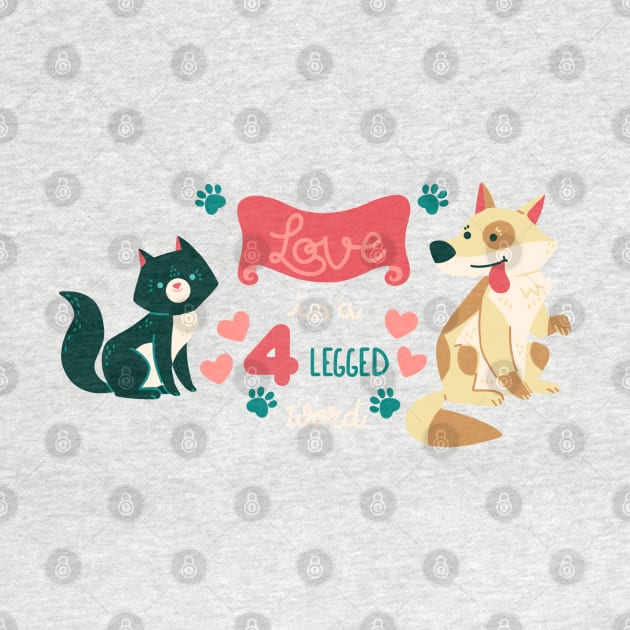 Love is a 4 legged word by Angela Sbandelli Illustration and Design